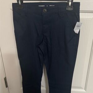 Old Navy Kids Dark Navy Blue Casual Bootcut Pants NWT 12 uniform adjustable